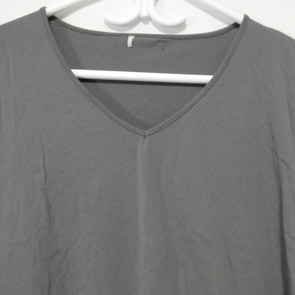 ENJOYNIGHT | P2P 22 inches | Classic Grey V-Neck T-Shirt | Relaxed Fit - Picture 4 of 15